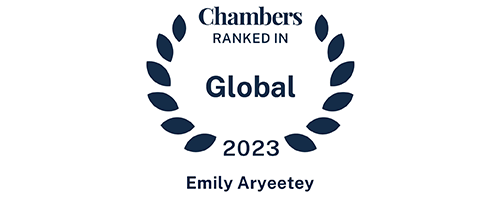 Emily Areetey - Ranked in - Chambers Global 2023